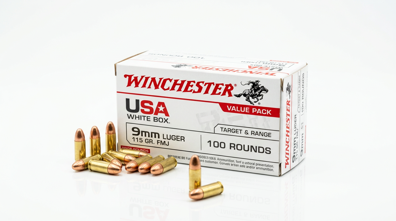 Winchester USA 9mm 115gr FMJ — 100 Rounds
